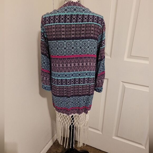Copperkey kimono open front with Fringe - Picture 3 of 7